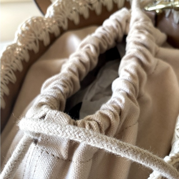 LUCKY BRAND Letoni Leather 2/1 Satchel with Macrame Crochet Trim Boho Chic NWT - Picture 10 of 12